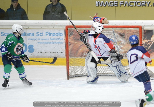 2015-04-11 Torneo di Pinzolo 3 Val Rendena-Hockey Milano Rossoblu U12 (3-0)